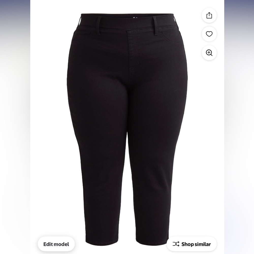 NWT Terra & Sky Women's Plus Size High Rise Capri Jeggings